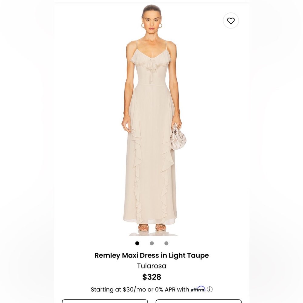 Tularosa Remley Maxi dress light taupe size small